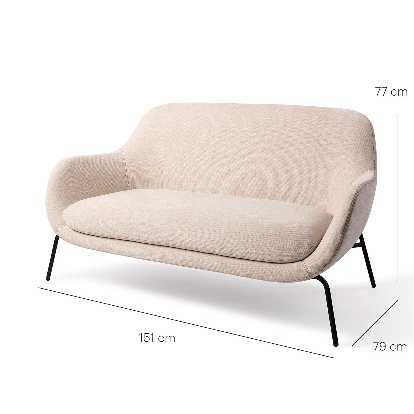Ugo Sofa Cosmic Latte 2 Seater