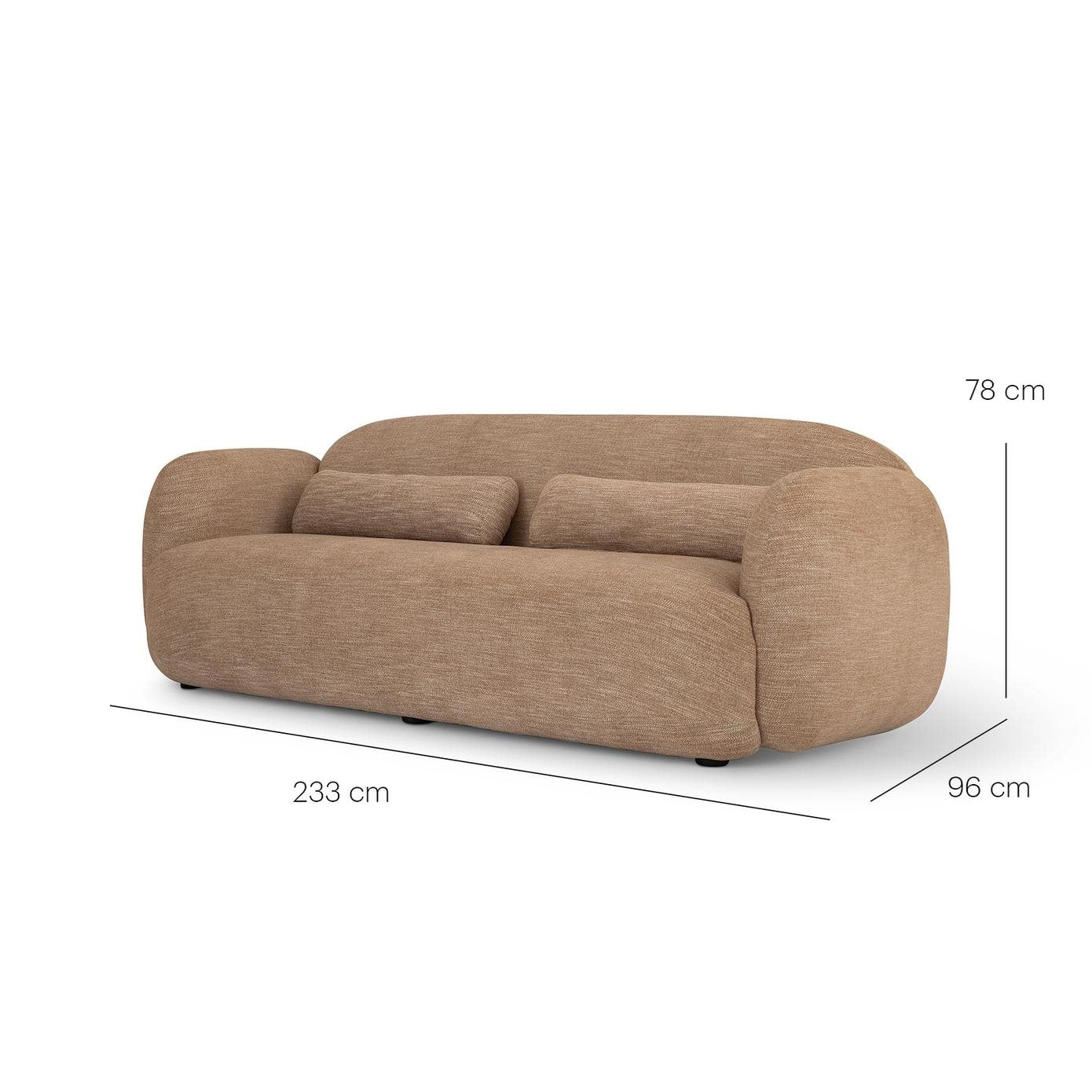 Luusar Sofa Brown 3 Seater