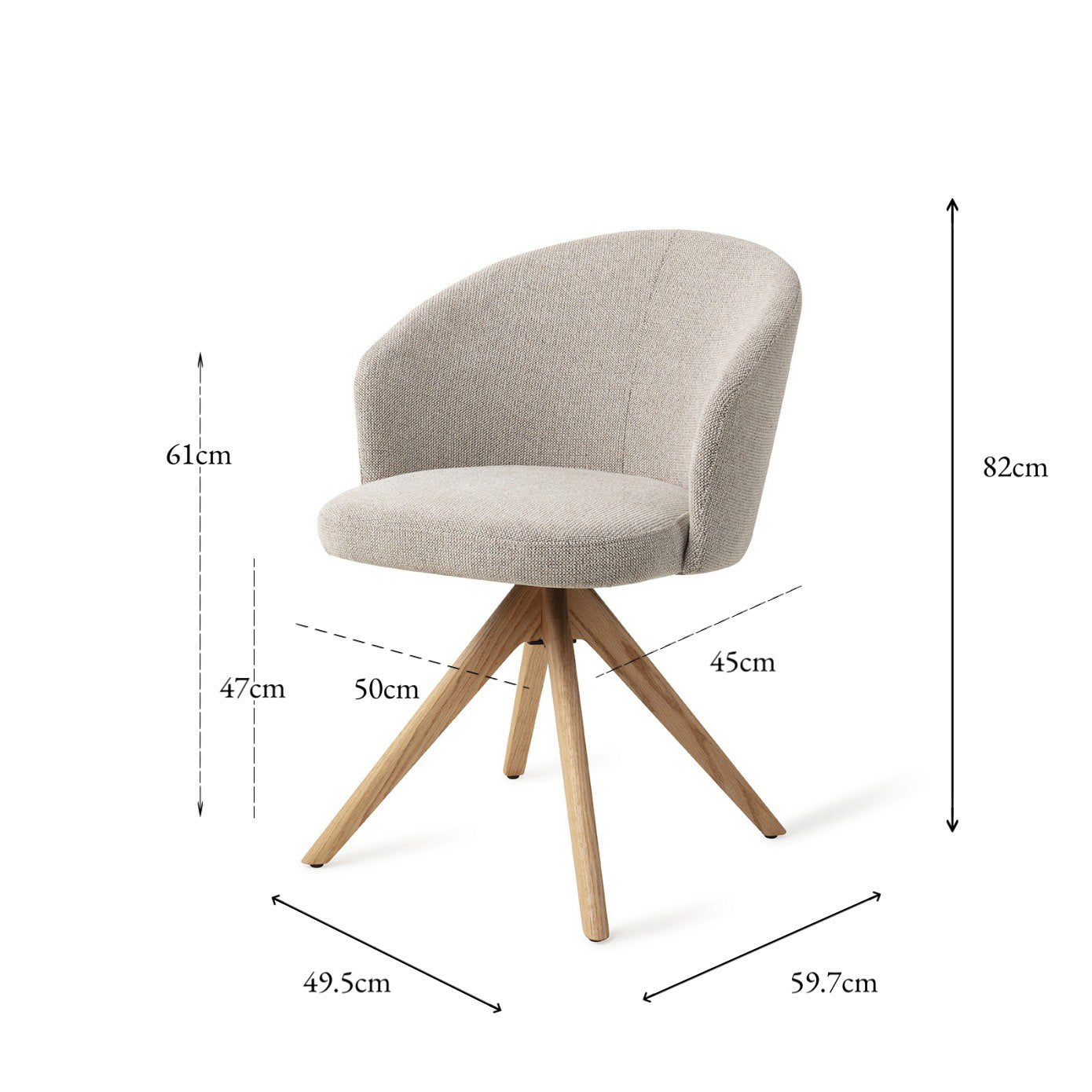 Niimi Dining Chair Pure Pale Revolve Natural