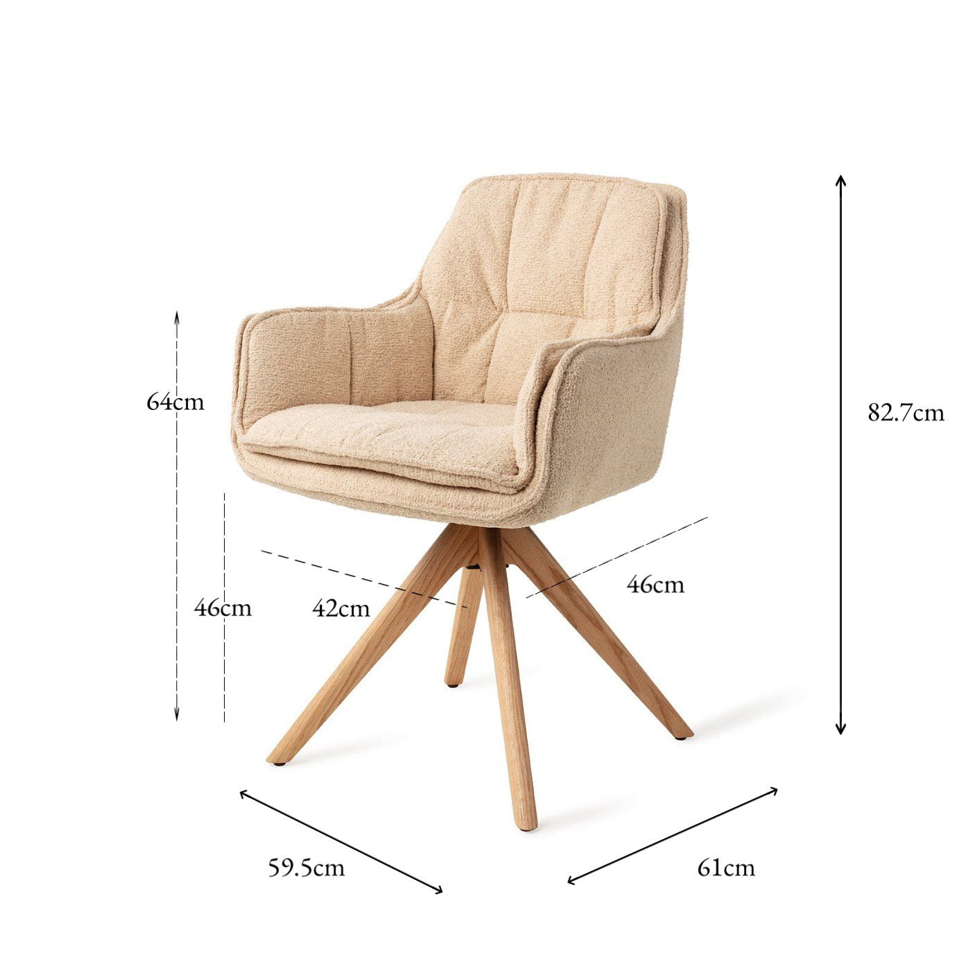 Akune Dining Chair Frou Frou Revolve Natural