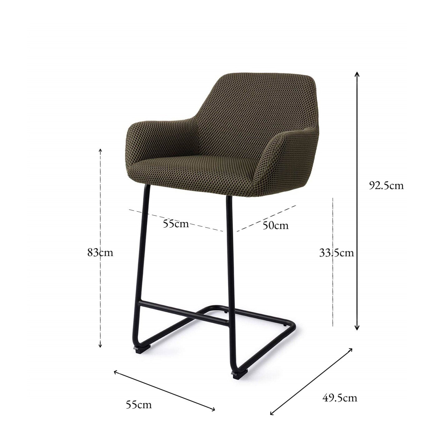 Hiroo Bar Chair Jungle Jewel Arch Counter (65 cm)