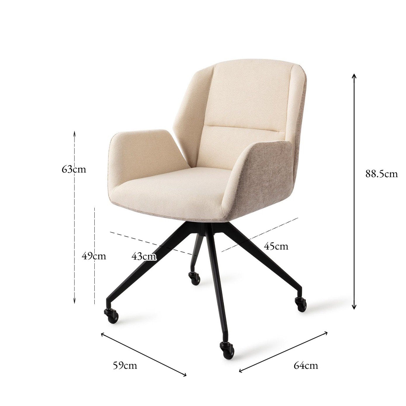 Myoko Dining Chair Sandy Hill Glide Black