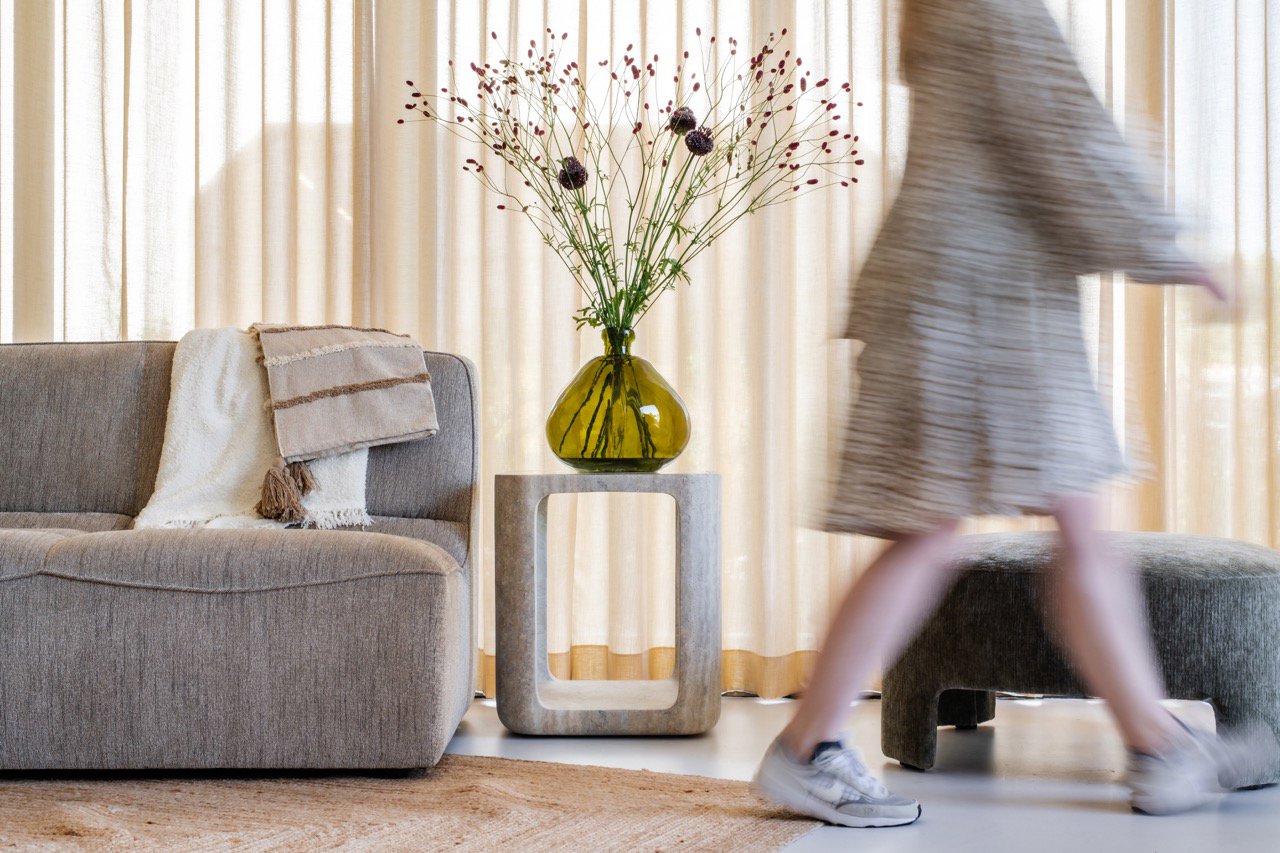 Yobeko Side Table Travertine