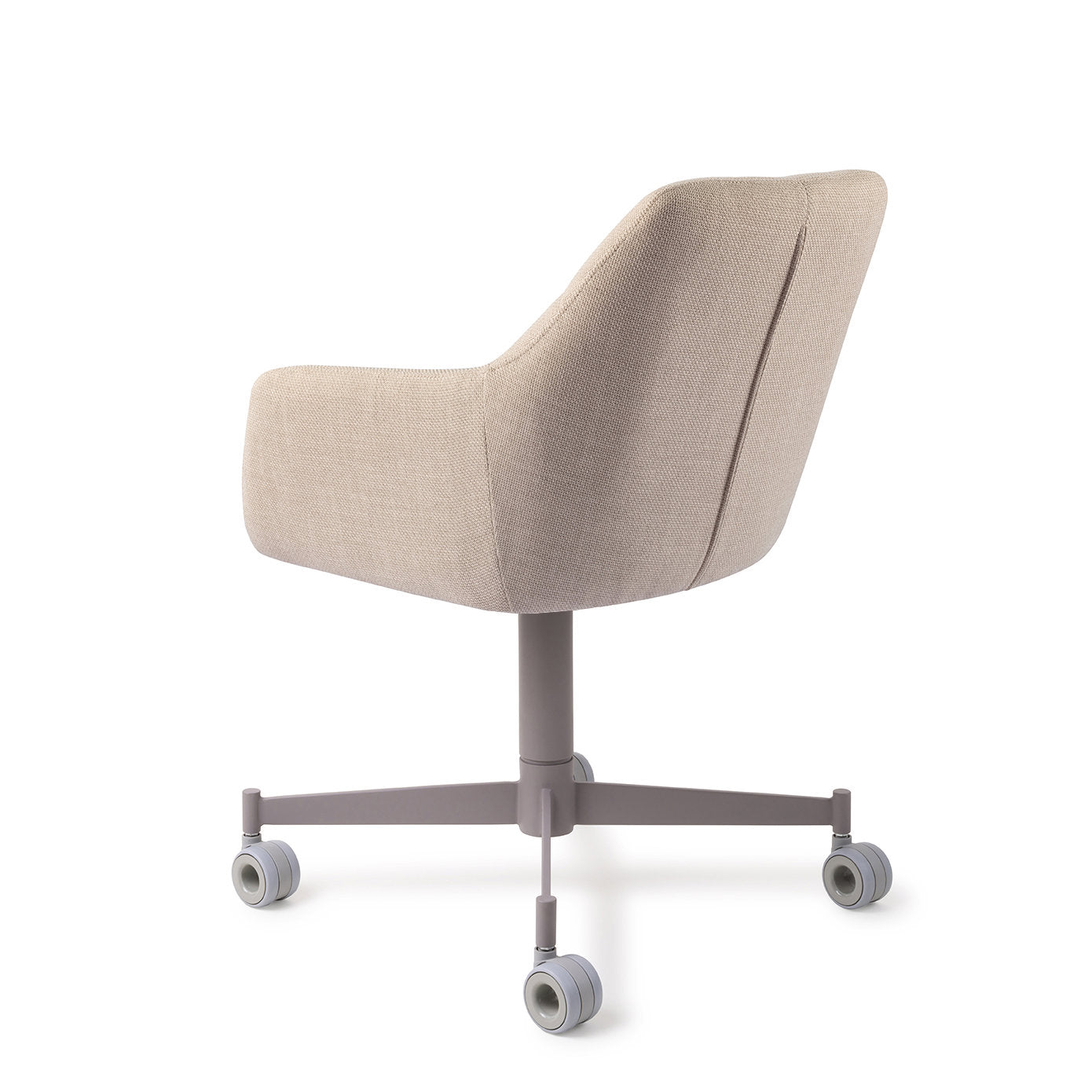 Noto Dining Chair Overnight Oats Caster Grey