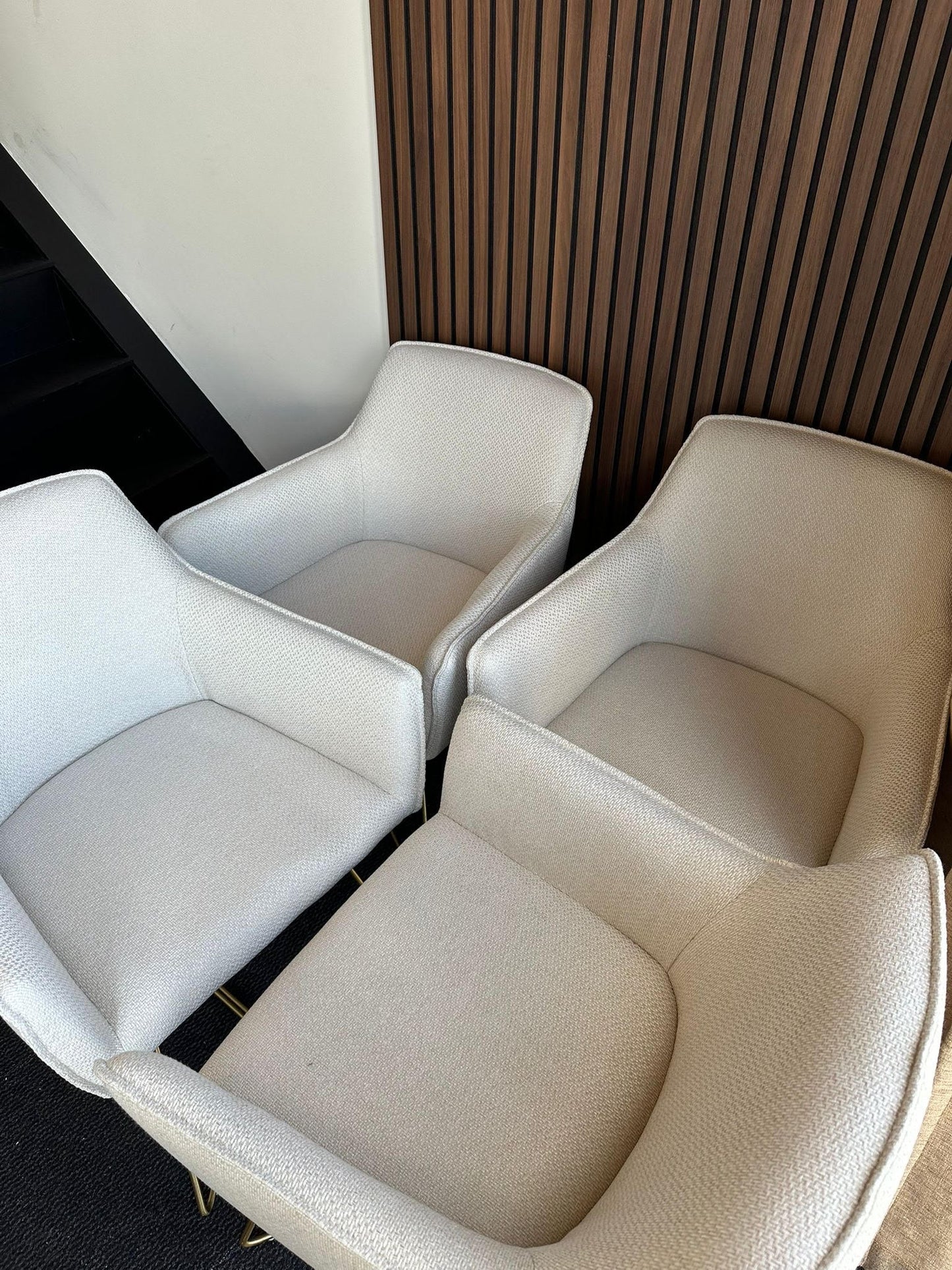 Bundle of 4x Hofu Dining Chair Enoki - Beehive Gold