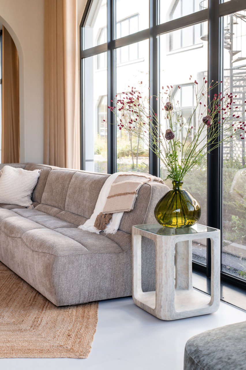 Yobeko Side Table Travertine