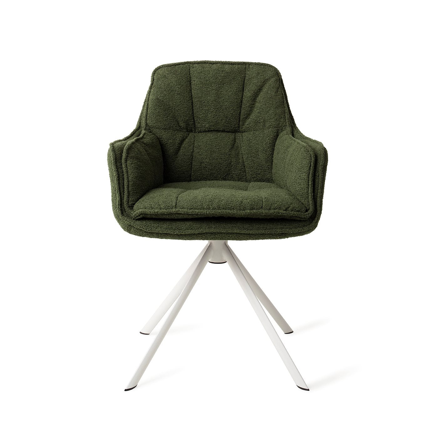 Akune Dining Chair Evergreen Revolve White (Metal)