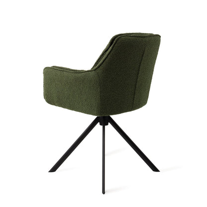 Akune Dining Chair Evergreen Revolve Black (Metal)