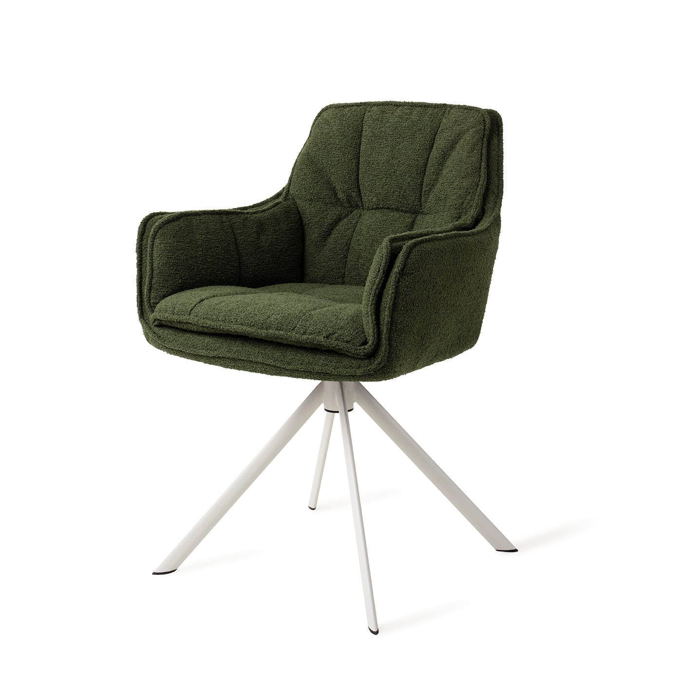 Akune Dining Chair Evergreen Revolve White (Metal)