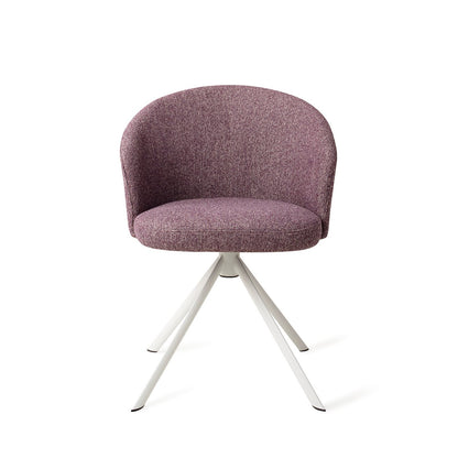 Niimi Dining Chair Perfect Plum Revolve White