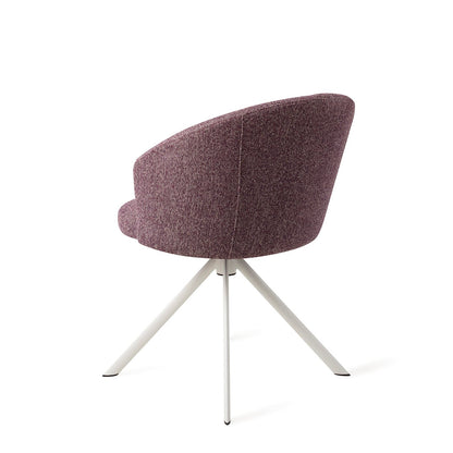Niimi Dining Chair Perfect Plum Revolve White
