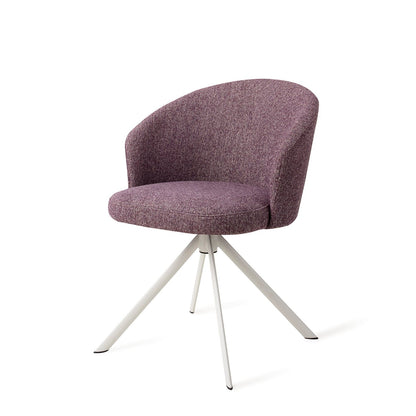 Niimi Dining Chair Perfect Plum Revolve White