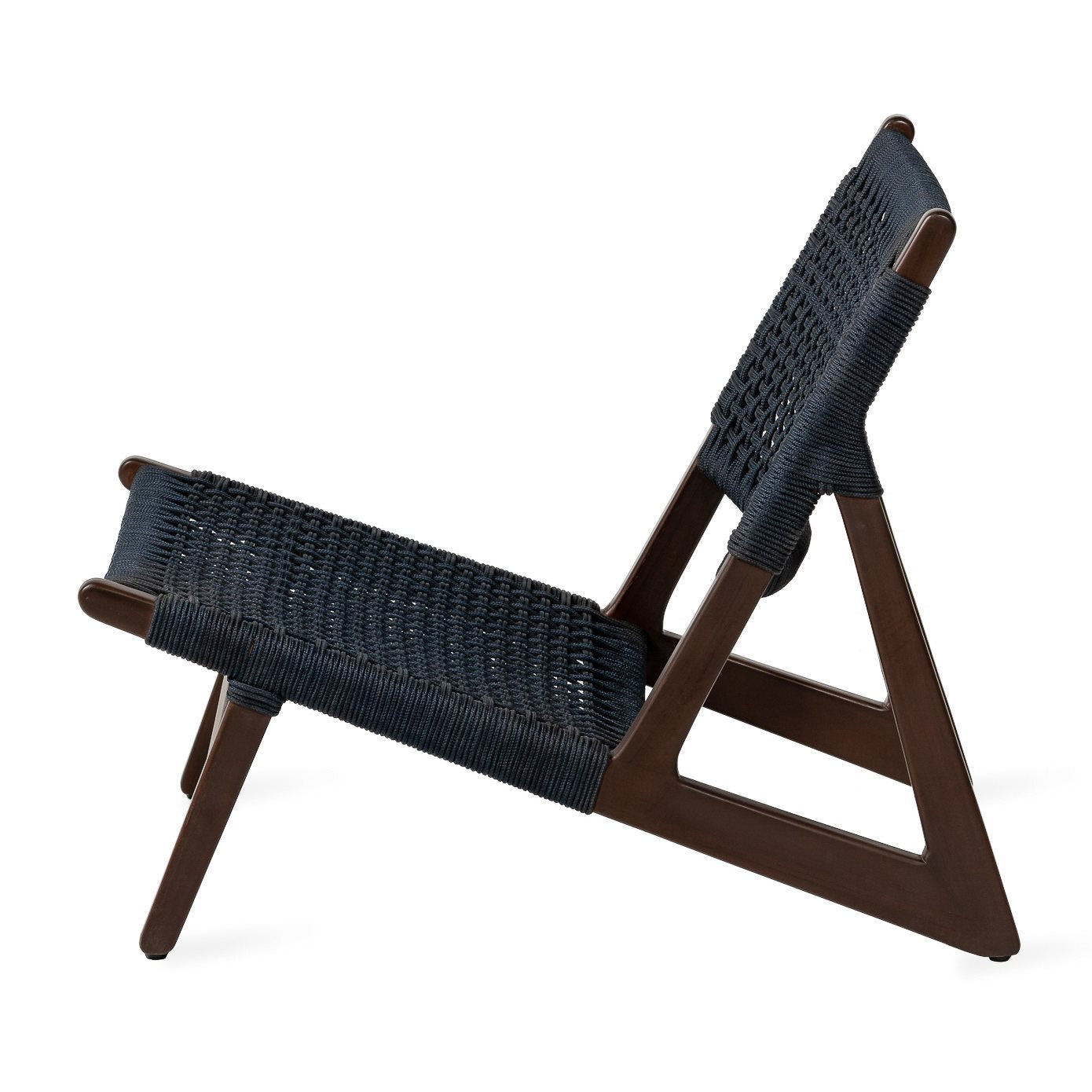 Kuwana Outdoor Accent Chair Indigo Weave  Espresso