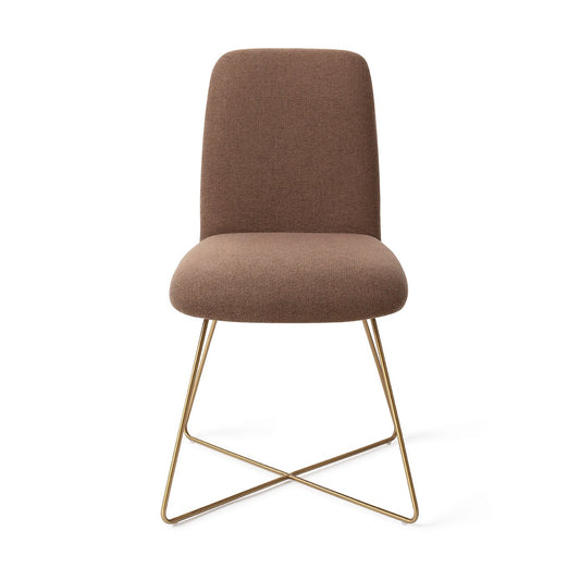 Taiwa Dining Chair Rustic Rye Cross Gold