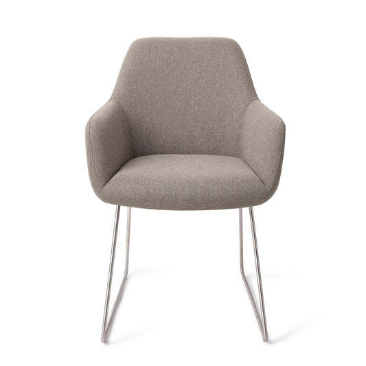Hiroo Dining Chair Foggy Fusion Slide Steel
