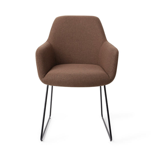 Hiroo Dining Chair Rustic Rye Slide Black