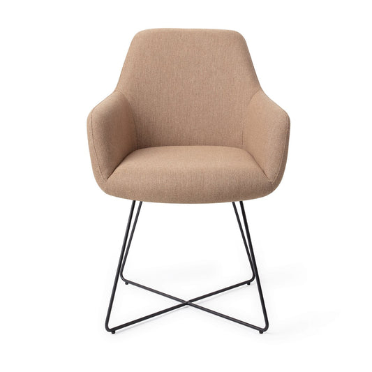 Hiroo Dining Chair Whisper Wheat Cross Black