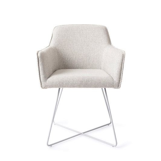 Hofu Dining Chair Checkers Charm Cross White