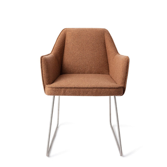 Tome Dining Chair Cinnamon Bun Slide Steel