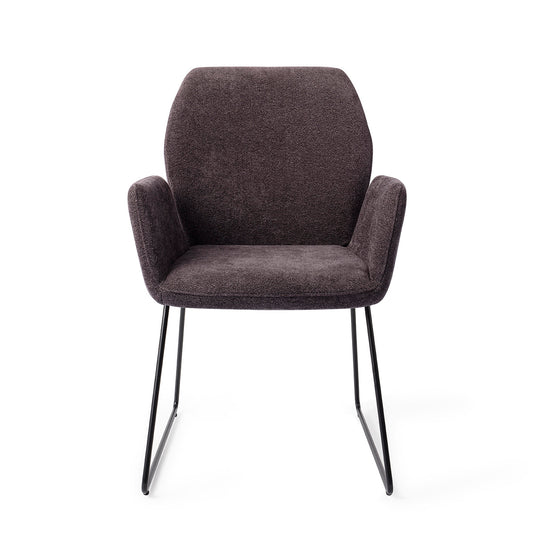 Misaki Dining Chair Almost Black Slide Black