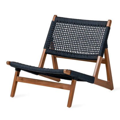 Kuwana Outdoor Accent Chair Indigo Weave  Amber