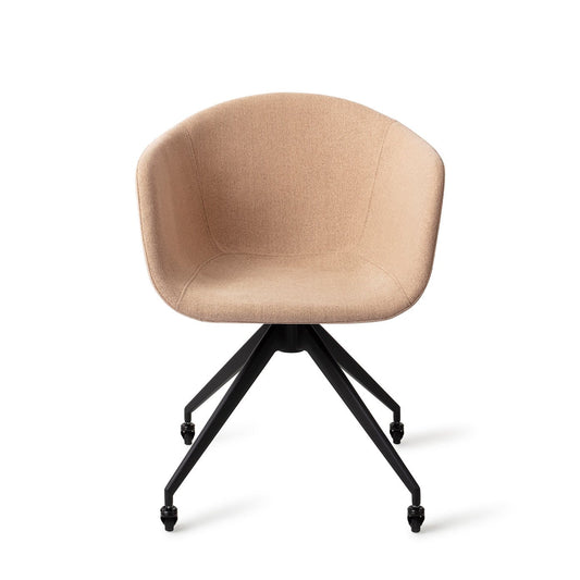 Yuni Dining Chair Barely Blush Glide Black