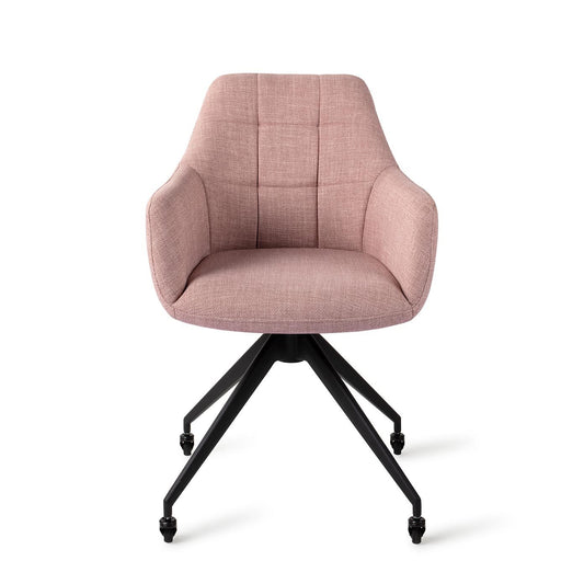 Noto Dining Chair Vintage Rose Glide Black