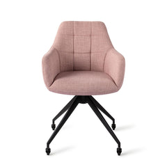 Noto Dining Chair Vintage Rose Glide Black