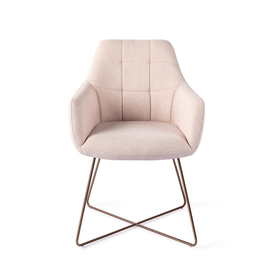 Noto Dining Chair Petal Pink Cross Rose
