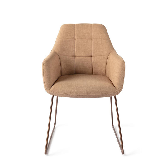 Noto Dining Chair Toasted Toffee Slide Rose