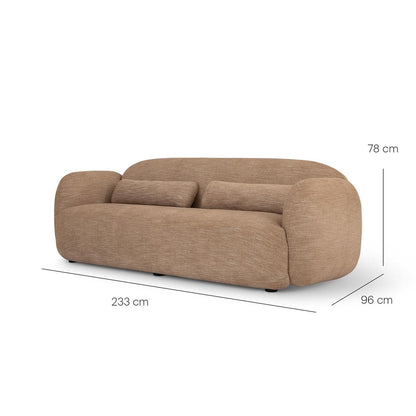 Luusar Sofa Brown 3 Seater
