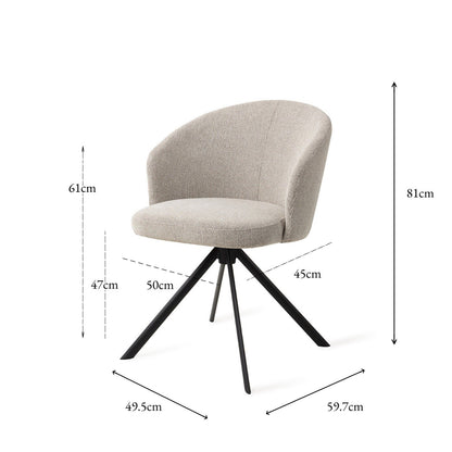 Niimi Dining Chair Pure Pale Revolve Black