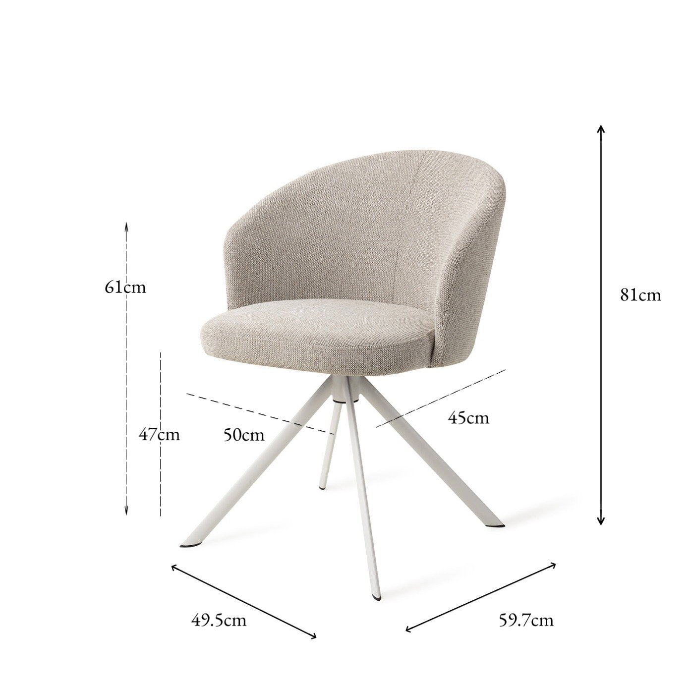 Niimi Dining Chair Pure Pale Revolve White