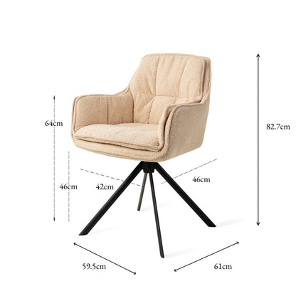 Akune Dining Chair Frou Frou Revolve Black