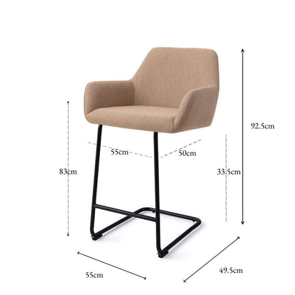Hiroo Bar Chair Whisper Wheat Arch Counter (65 cm)