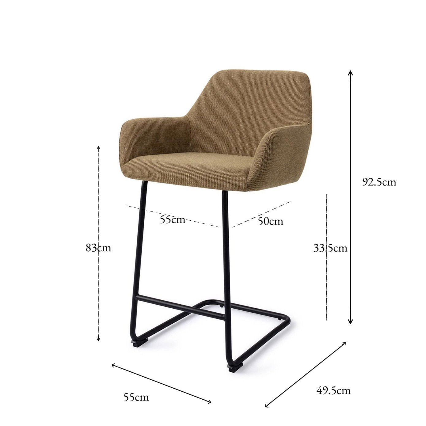 Hiroo Bar Chair Willow Arch Counter (65 cm)