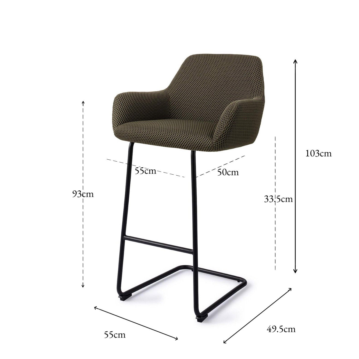 Hiroo Bar Chair Jungle Jewel Arch Bar (75 cm)