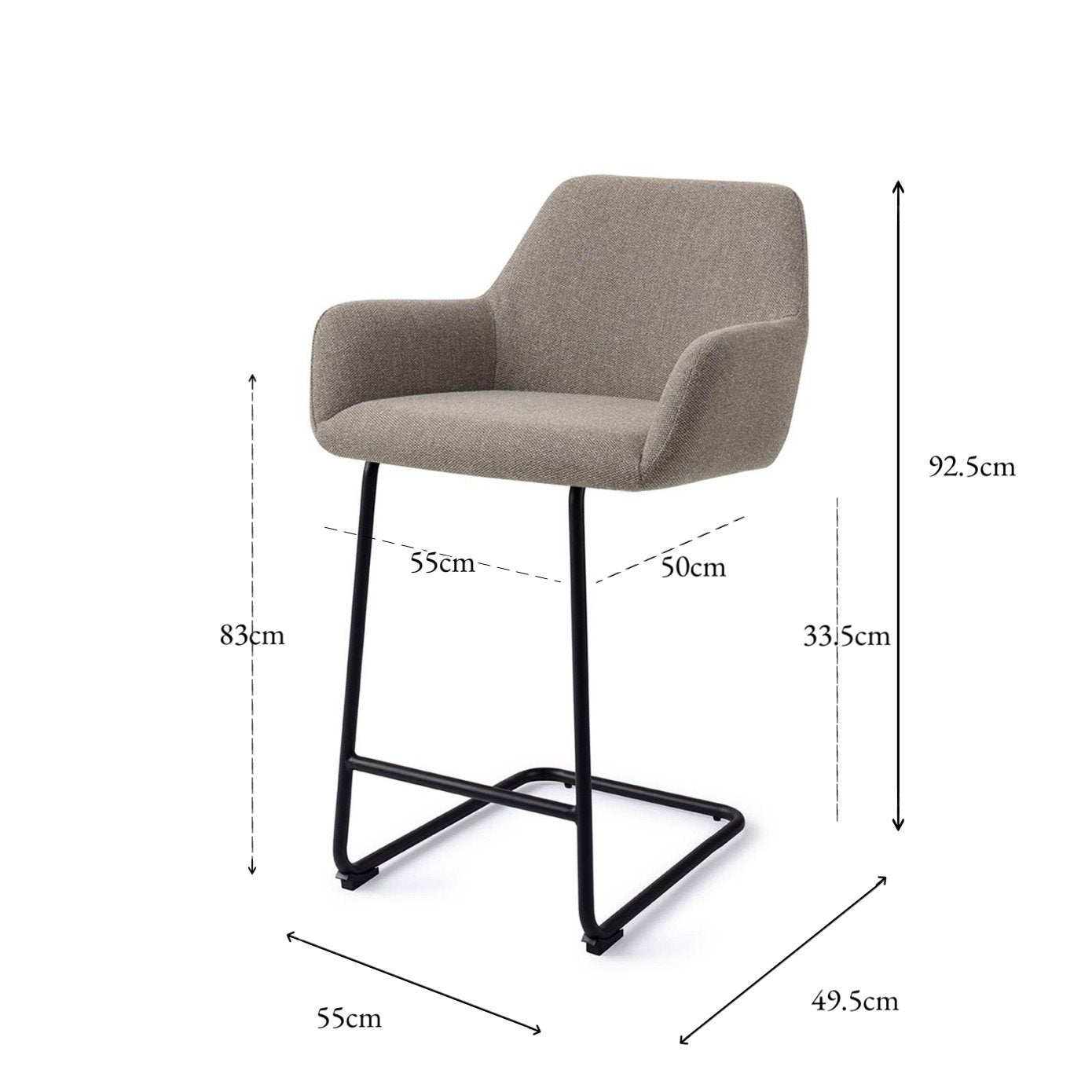 Hiroo Bar Chair Foggy Fusion Arch Counter (65 cm)