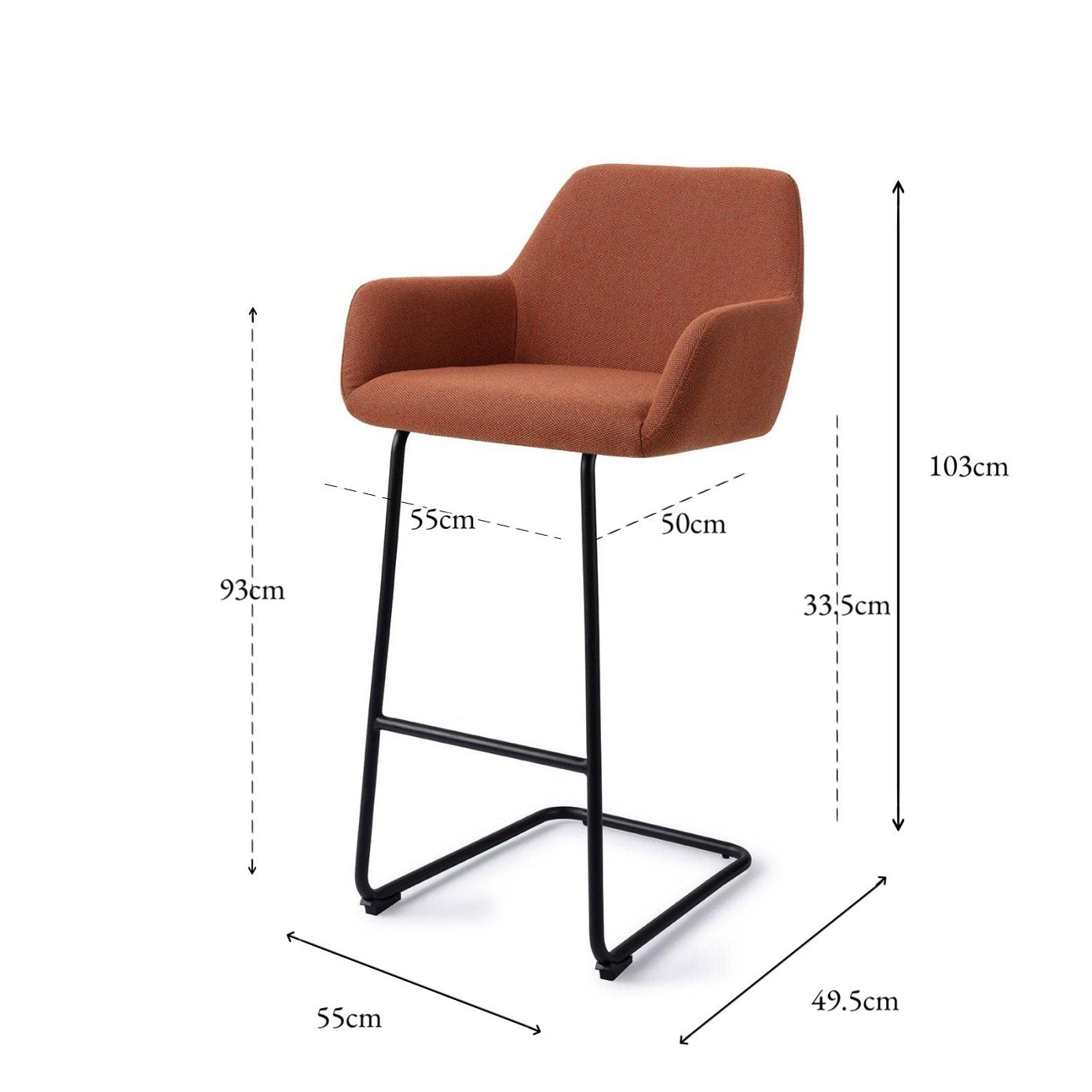 Hiroo Bar Chair Hearth Harmony Arch Bar (75 cm)