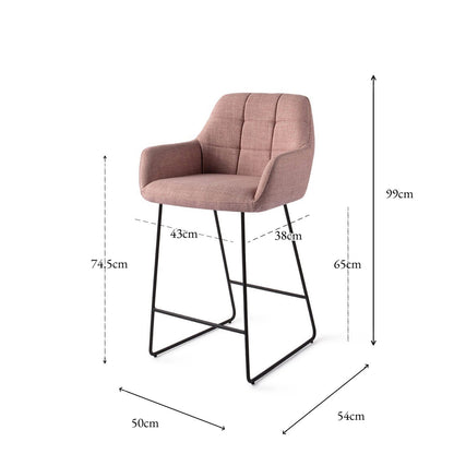 Noto Bar Chair Vintage Rose Slide Counter (65 cm)
