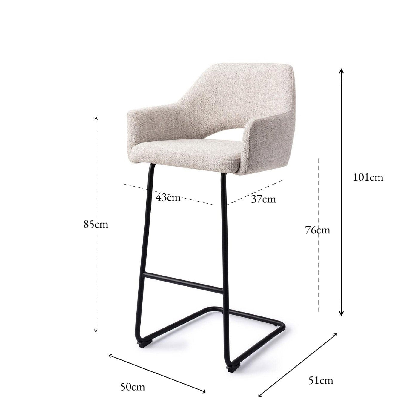 Yanai Bar Chair Pigeon Arch Bar (75 cm)