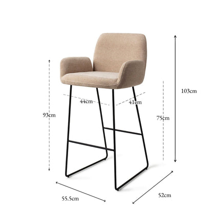 Misaki Bar Chair Funky Fudge Slide Bar (75 cm)