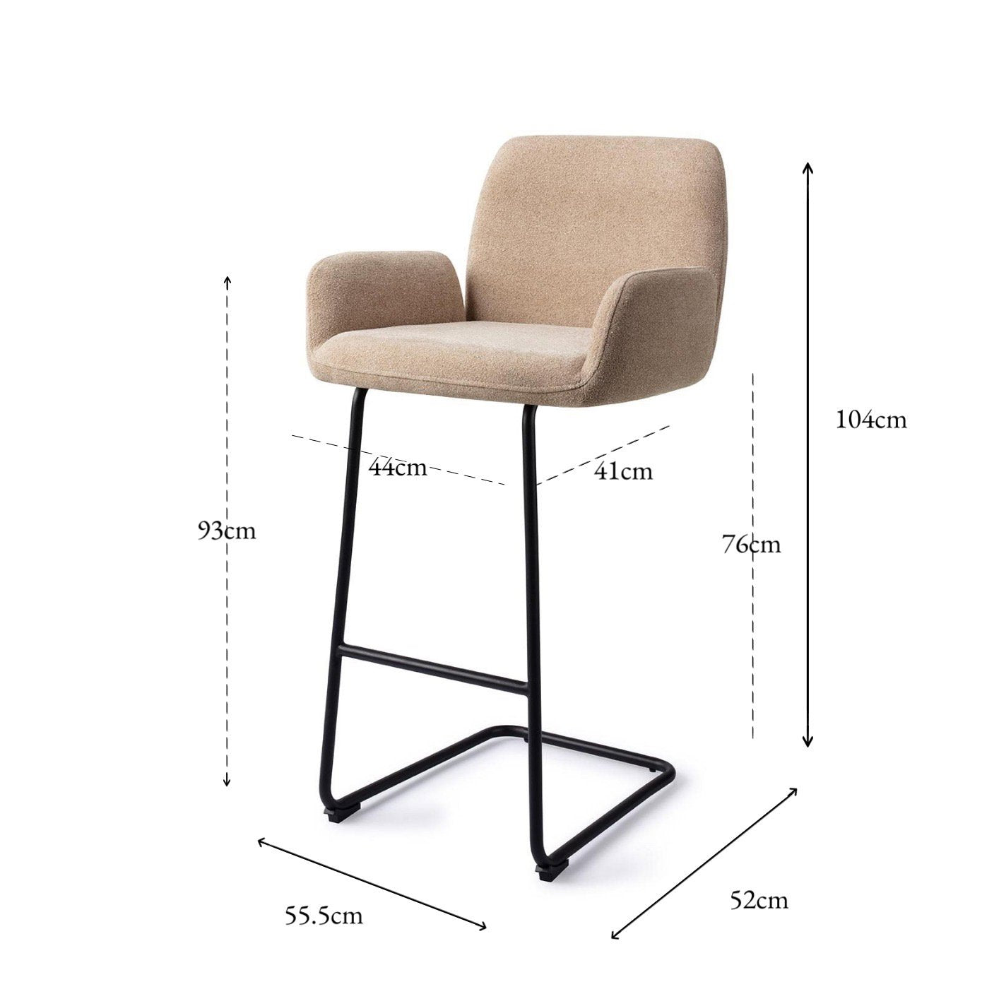 Misaki Bar Chair Funky Fudge Arch Bar (75 cm)