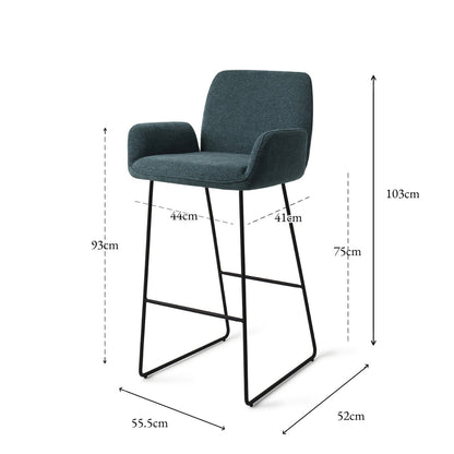 Misaki Bar Chair Merry Mermaid Slide Bar (75 cm)