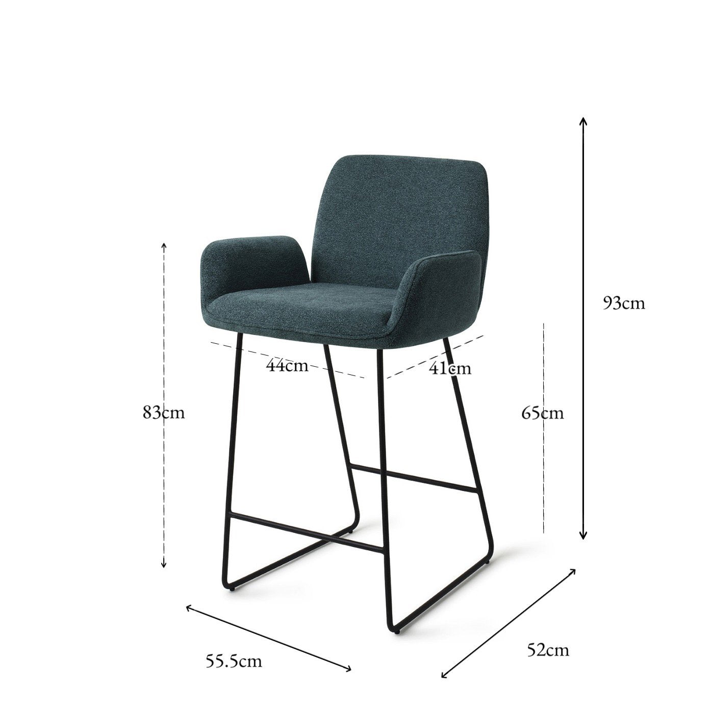 Misaki Bar Chair Merry Mermaid Slide Counter (65 cm)