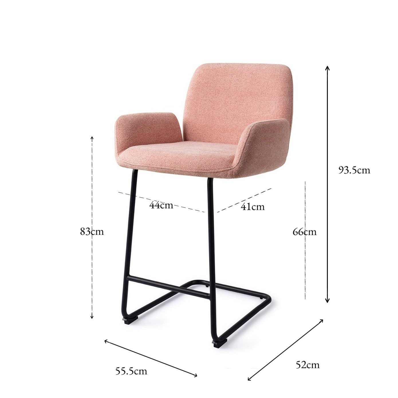Misaki Bar Chair Anemone Arch Counter (65 cm)