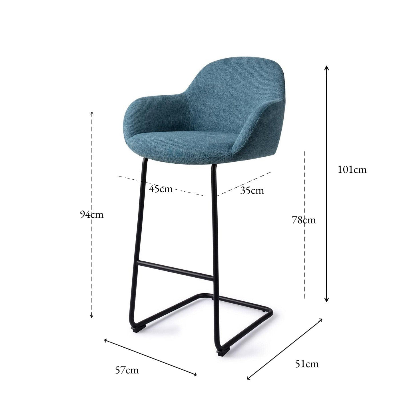 Kushi Bar Chair Ocean Eyes Arch Bar (75 cm)