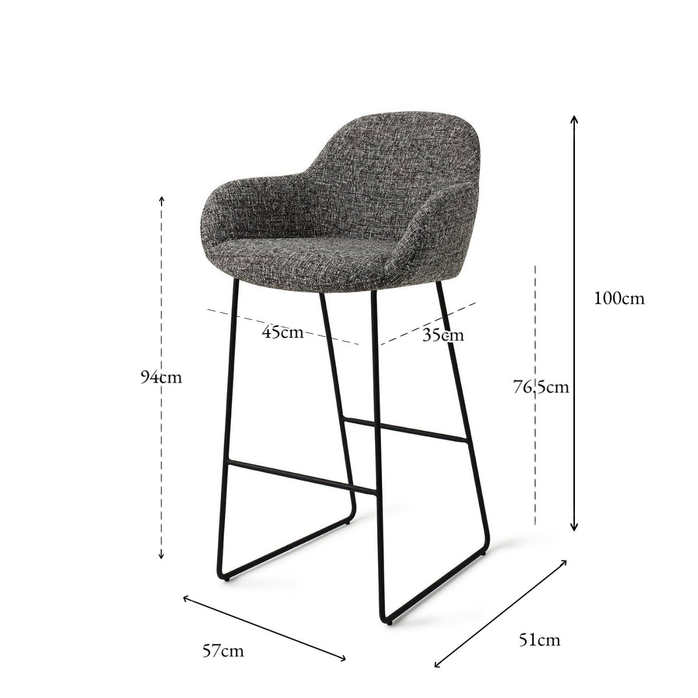 Kushi Bar Chair Skyfall Slide Bar (75 cm)