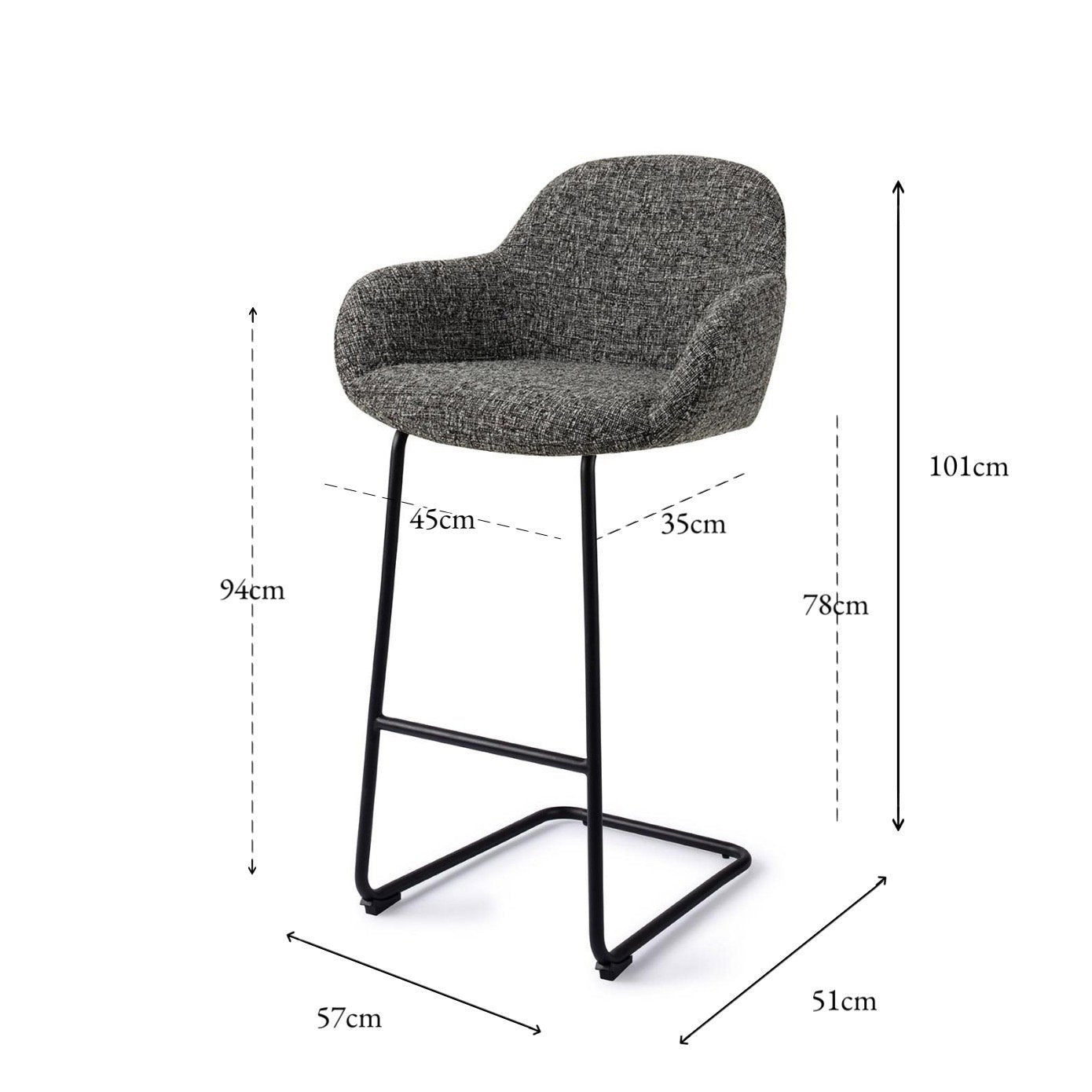 Kushi Bar Chair Skyfall Arch Bar (75 cm)