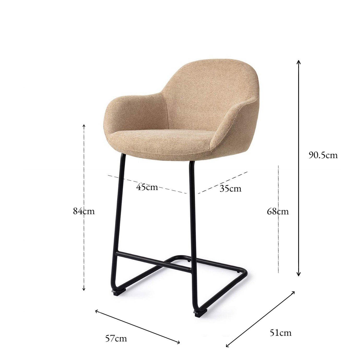 Kushi Bar Chair Desert Dunes Arch Counter (65 cm)